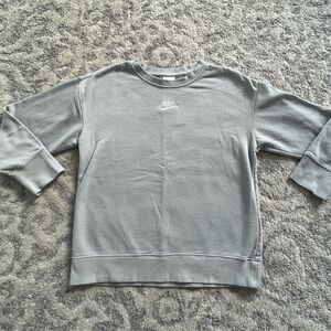 Nike Kids Light Gray Fleece Sweatshirt